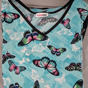 Scrubstar XL Butterfly Scrub Top